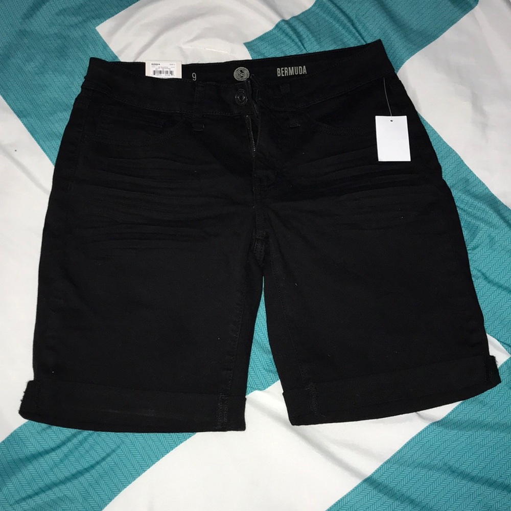 Black Bermuda shorts